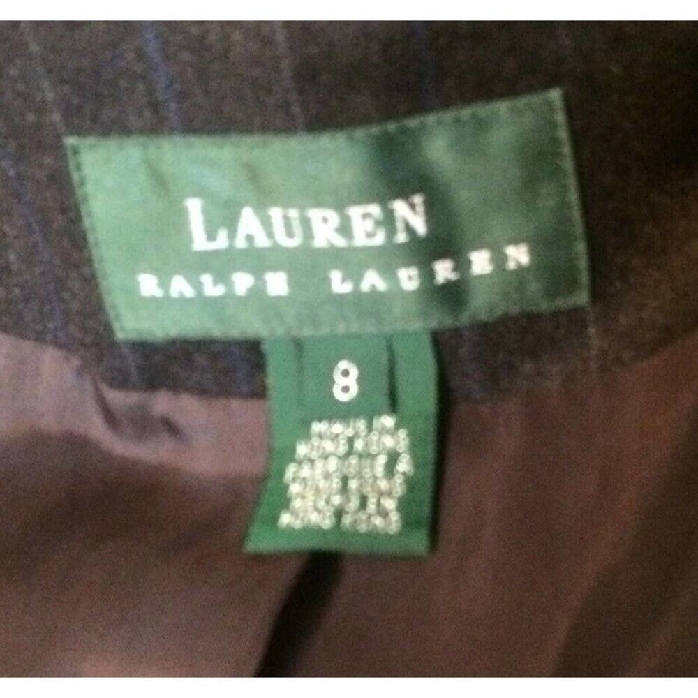 Lauren Ralph Lauren 100% Wool Sz8 Womens Gray Pinstriped Pant Suit - Picture 6 of 9
